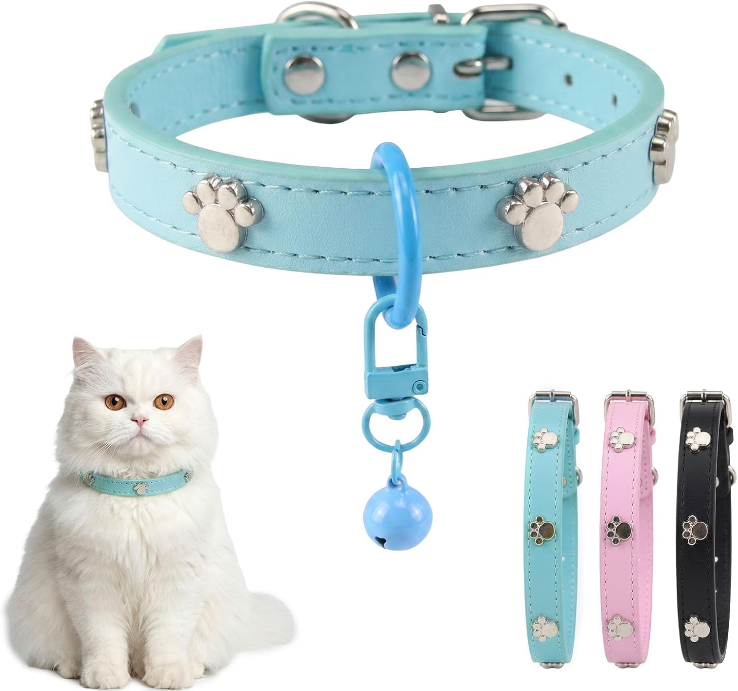 Collare per gatto con campanello — Blu · M — 1