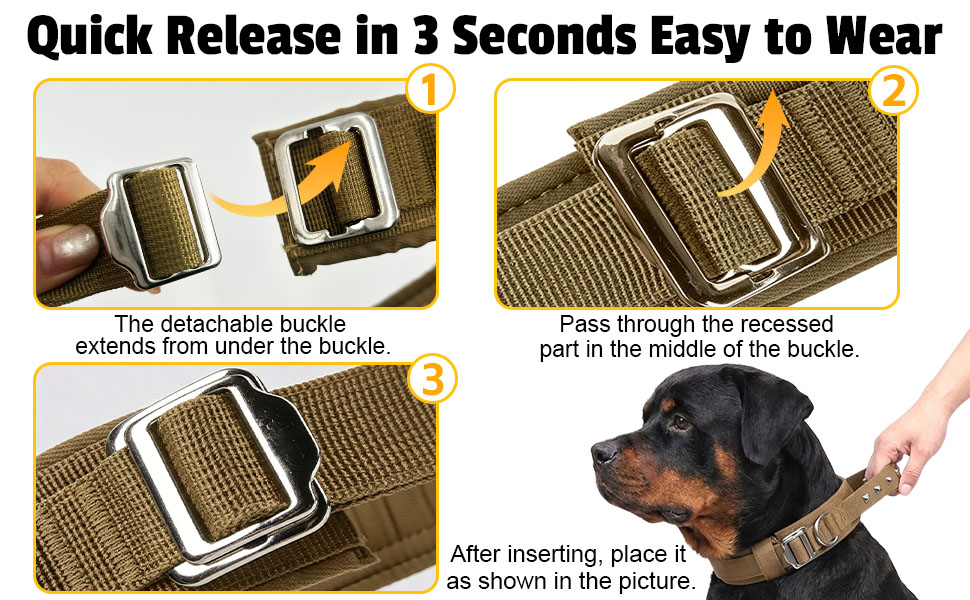 Hundehalsband mit Griff und Metallschnalle — Amazon A+ 2
