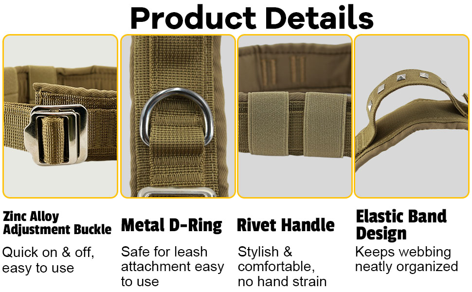 Hundehalsband mit Griff und Metallschnalle — Amazon A+ 4