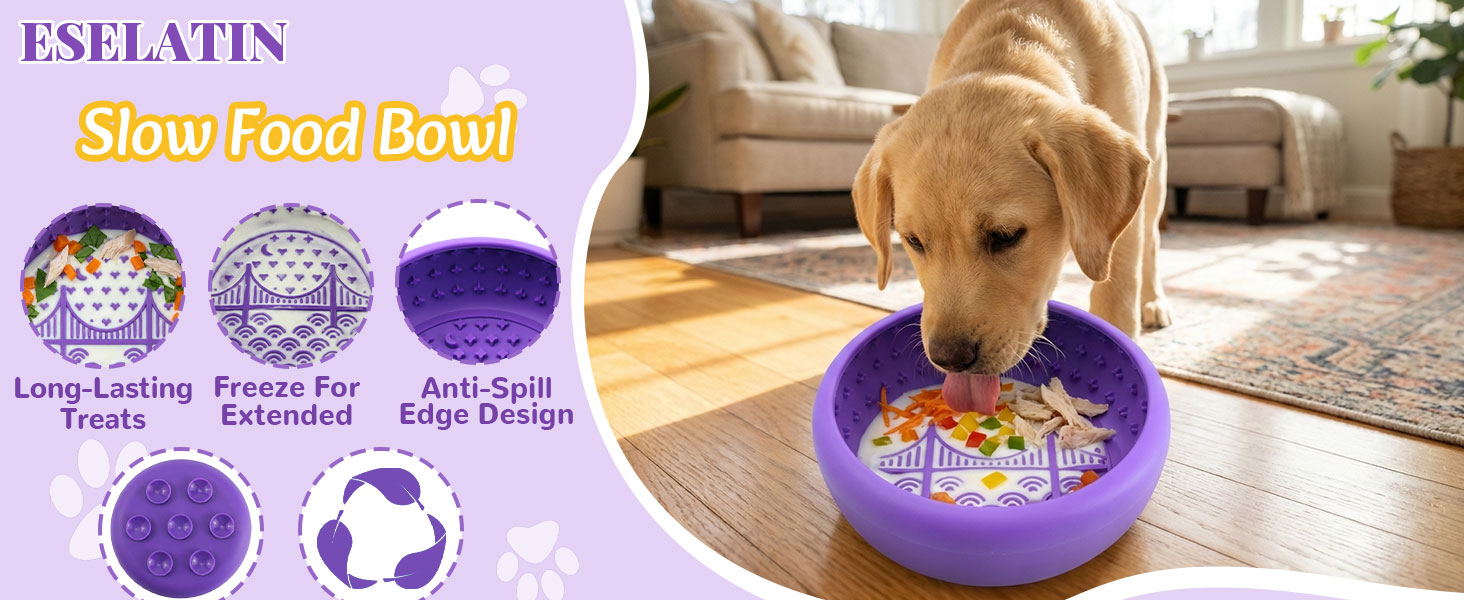 Dog Lick Bowl with Suction Cups — visual 1